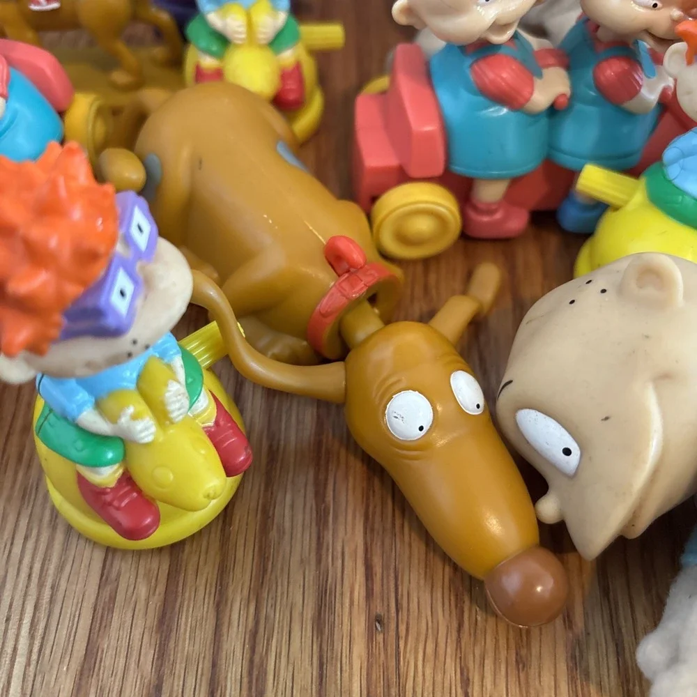 Vintage 90s Rugrats Small Mini Play‎ Toy Plush Doll Set Baby Babies Viacom Set